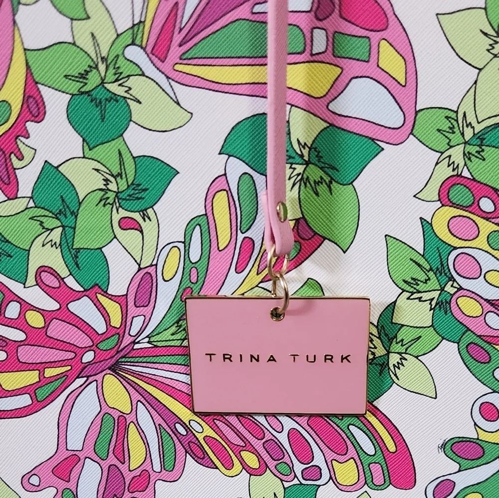 New!Trina Turk Butterfly Stripe‎ Tote Bag